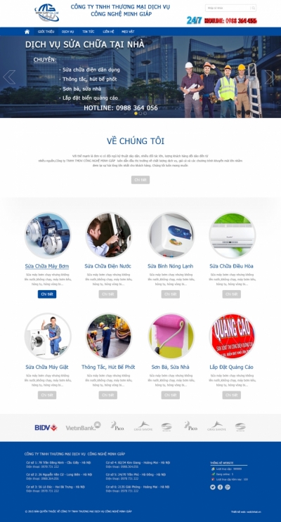 Mẫu web dich vụ